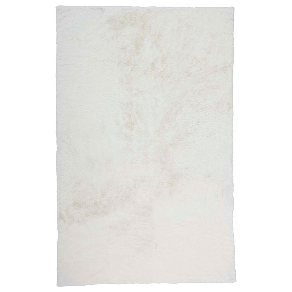 Feizy Rugs Luxe Velour 6"7" x 9"6" White Area Rug, , large