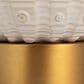 Creative Coop Adeline Stoneware Globe Table Lamp in Cream and Brass, , large