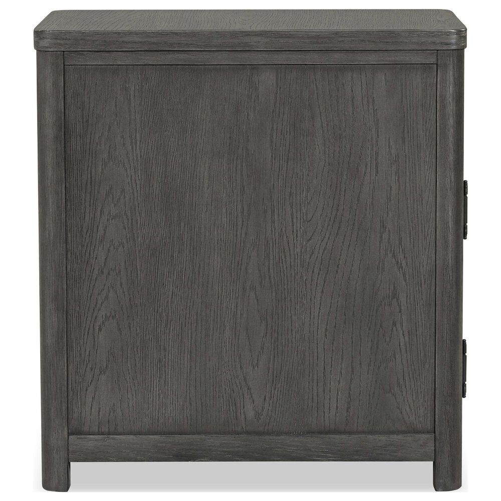 Furniture of America Piez Chair Side Table in Ash Gray and Stainless Steel, , large