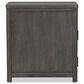 Furniture of America Piez Chair Side Table in Ash Gray and Stainless Steel, , large