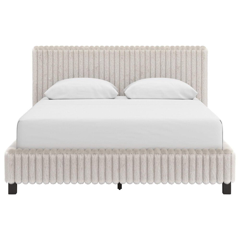 Ashley Zuraleus 5-Piece Queen Upholstered Platform Bedroom Set in Matte White, , large