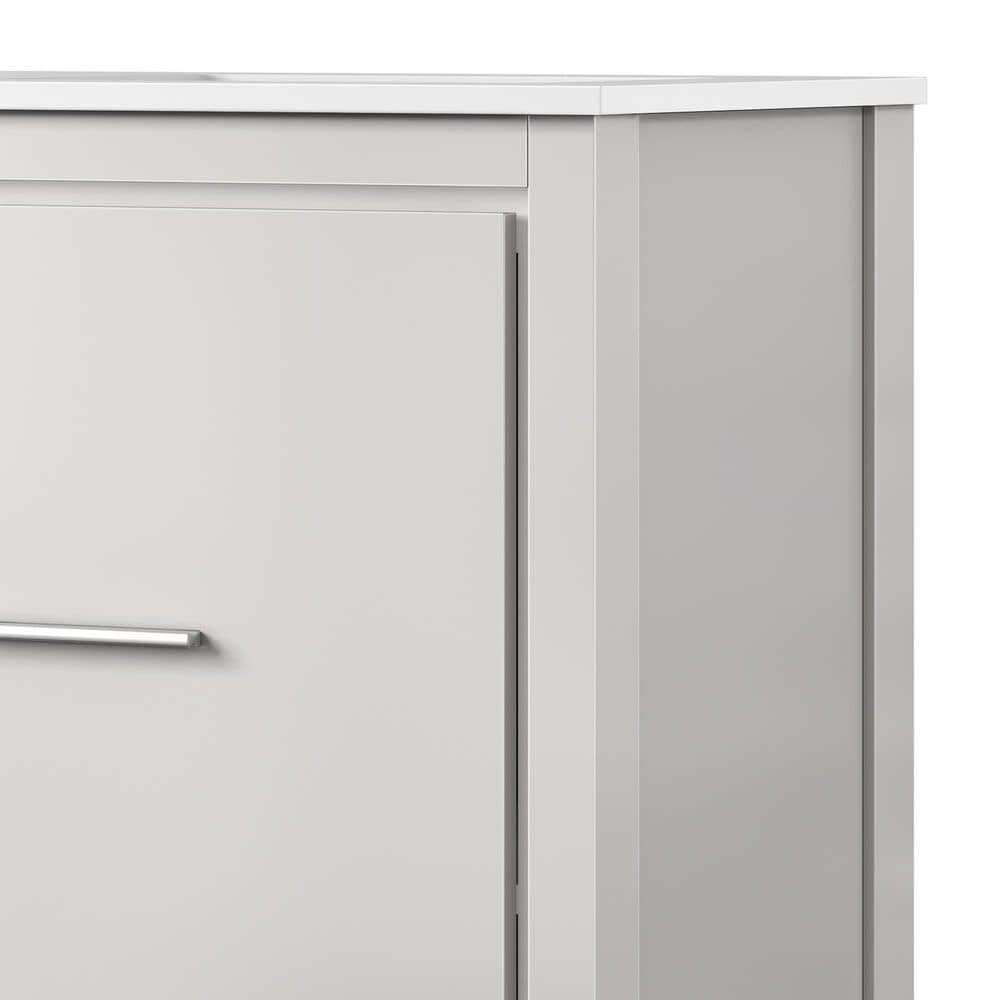 Lexora Home Lafarre 48&quot; Double Bathroom Vanity in Navy Blue with 2 cm White Quartz Top, Rectangular Sinks and 43&quot; Mirror, , large