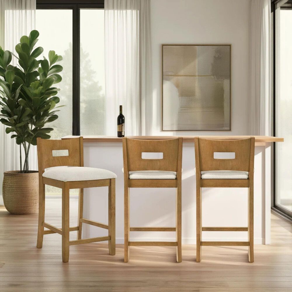 Armen Living Ren 30" Bar Stool in Amber Glow, , large