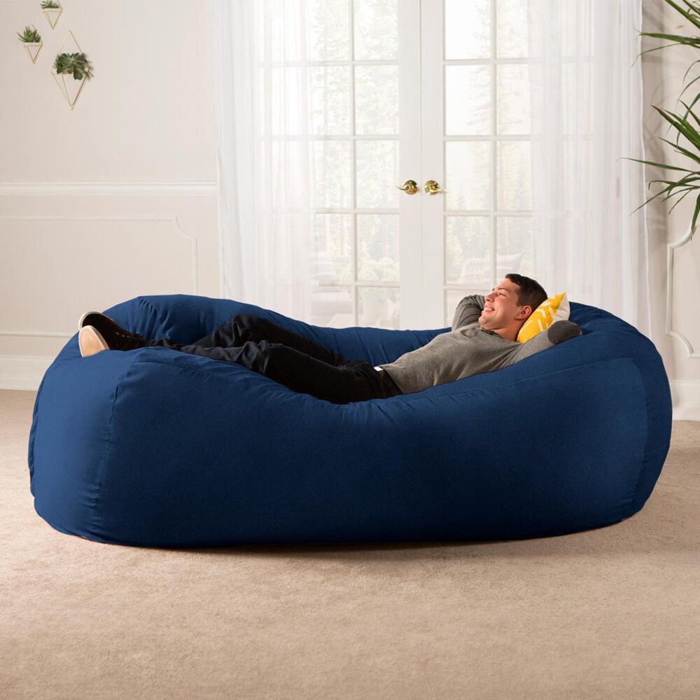 Jaxx 7&#39; Giant Bean Bag Sofa in Navy, , large