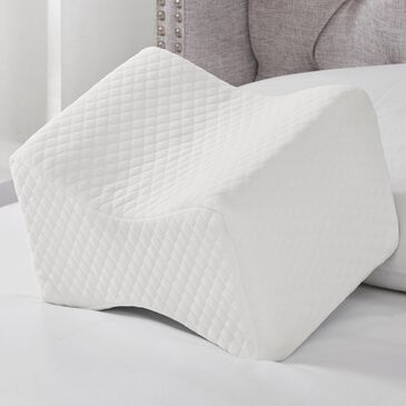 Hampton Park Memory Foam Memory Foam Knee Pillow in White, , large