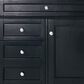 James Martin Vanities Brittany 36" Single Bathroom Vanity in Black Onyx with 3 cm Lime Delight Quartz Top and Rectangular Sink, , large