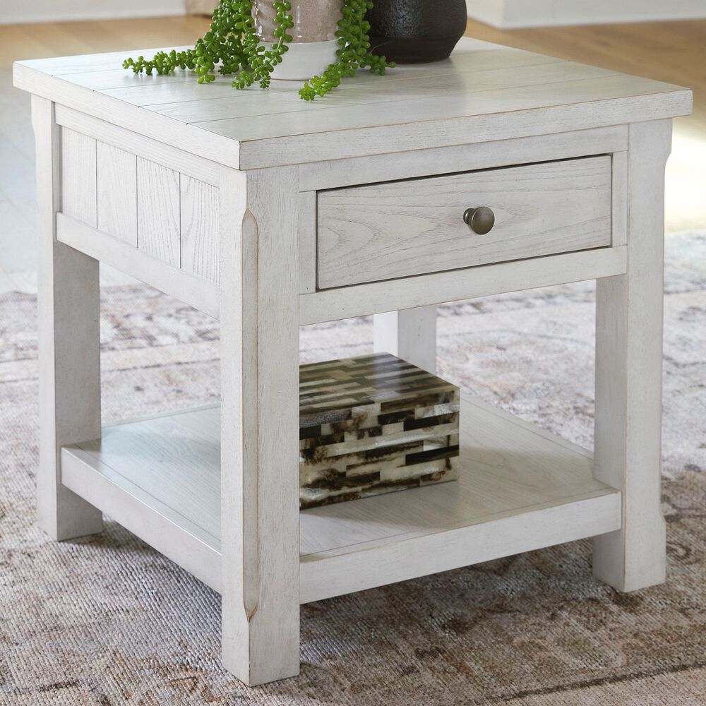 Ashley Robbinsdale Square End Table in Antique White, , large