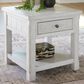 Ashley Robbinsdale Square End Table in Antique White, , large