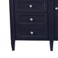 James Martin Vanities Brittany 60" Single Bathroom Vanity in Victory Blue with 3 cm Ethereal Noctis Quartz Top and Rectangle Sink, , large