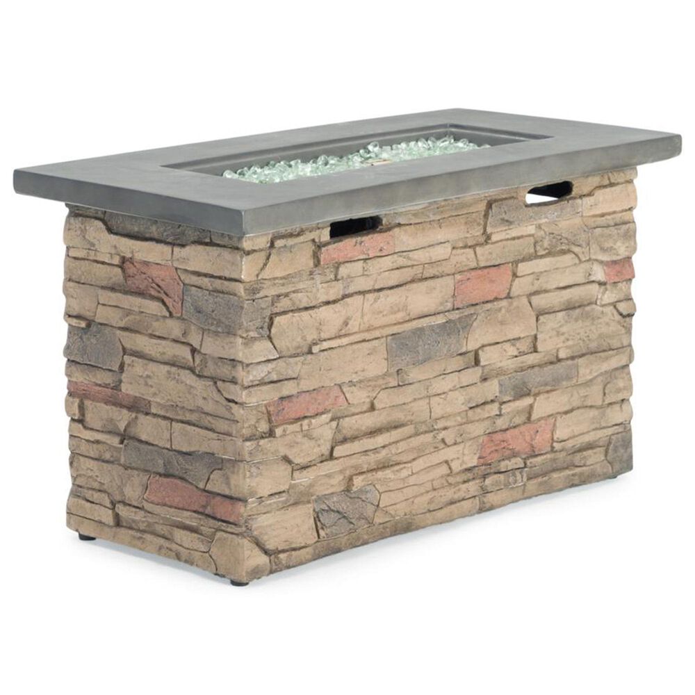 RST Brands Sego Lily Rectangular Patio Fire Table in Stone, , large