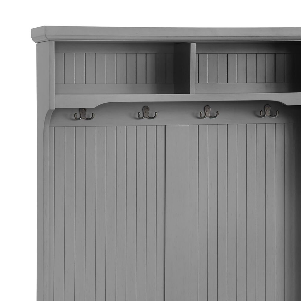 Crosley Furniture Seaside Hall Tree in Distressed Gray NFM