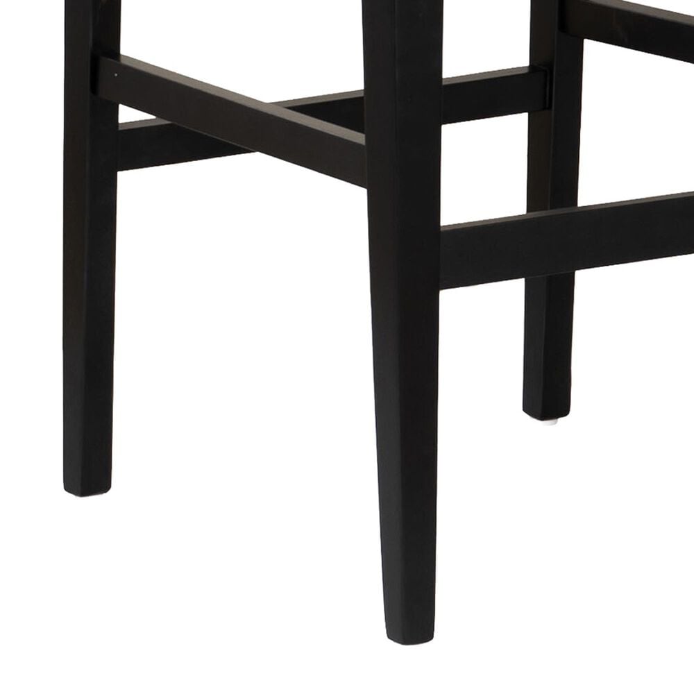 Linon Home Decor Cadence Bar Stool in Matte Black and Natural (Set of 2), , large