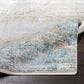 Surya Solar 3" x 8" Sky Blue, Dark Blue, Saffron, White, Gray and Charcoal Runner, , large