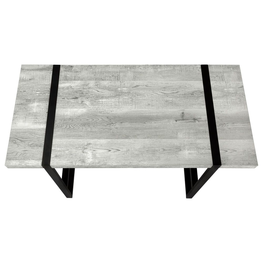 Monarch Specialties U-Shaped Computer Desk in Grey and Black, , large