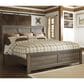 Ashley Juararo King Panel Bed in Dark Brown, , large