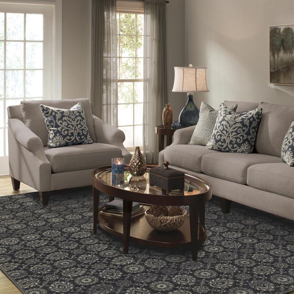Oriental Weavers Richmond 214H 9&#39;10&quot; x 12&#39;10&quot; Navy Area Rug, , large