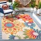 Safavieh Cabana CBN328A 3" x 5" Ivory and Orange Indoor/Outdoor Area Performance Rug, , large