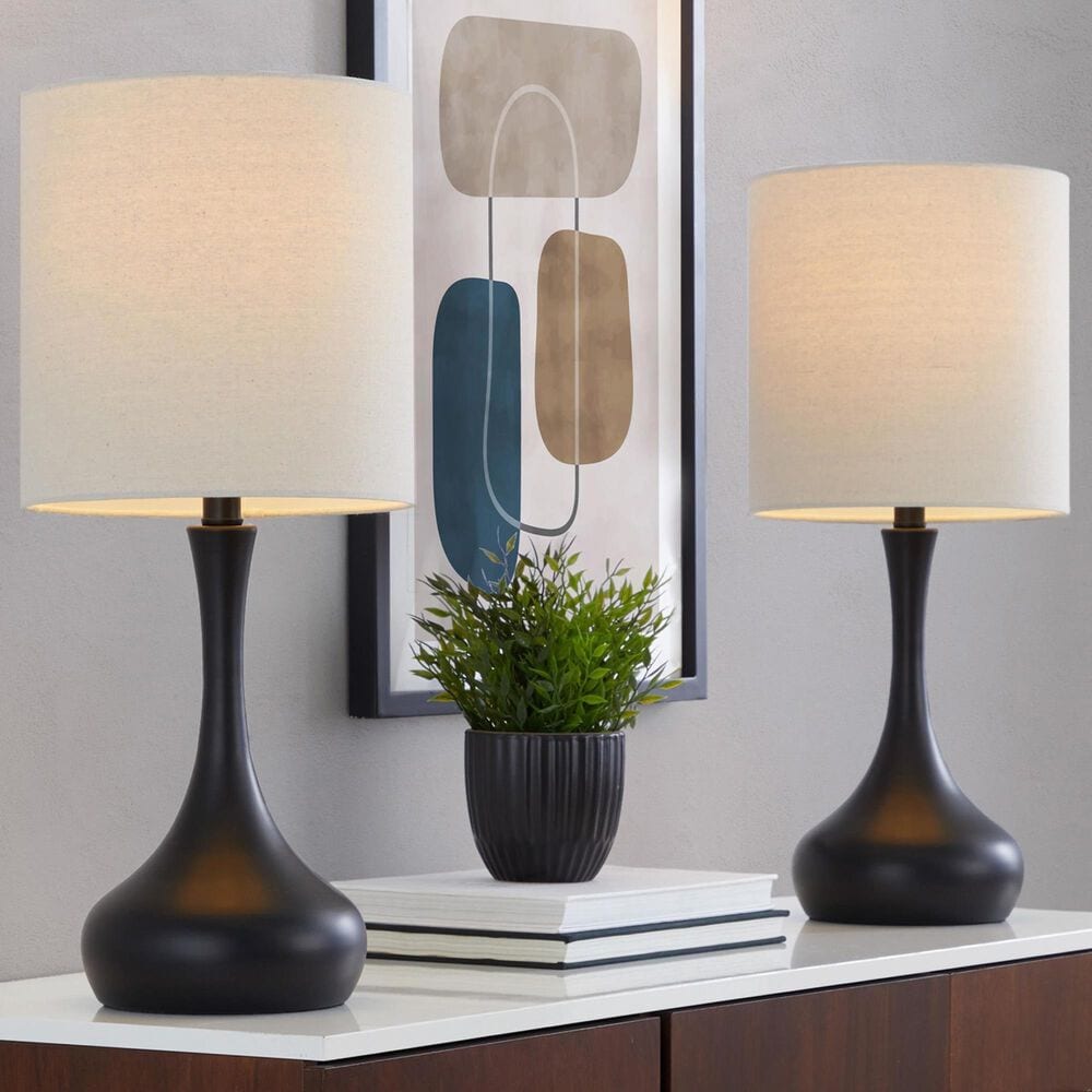 LumiSource Genie Metal Table Lamp in Matte Black (Set of 2), , large