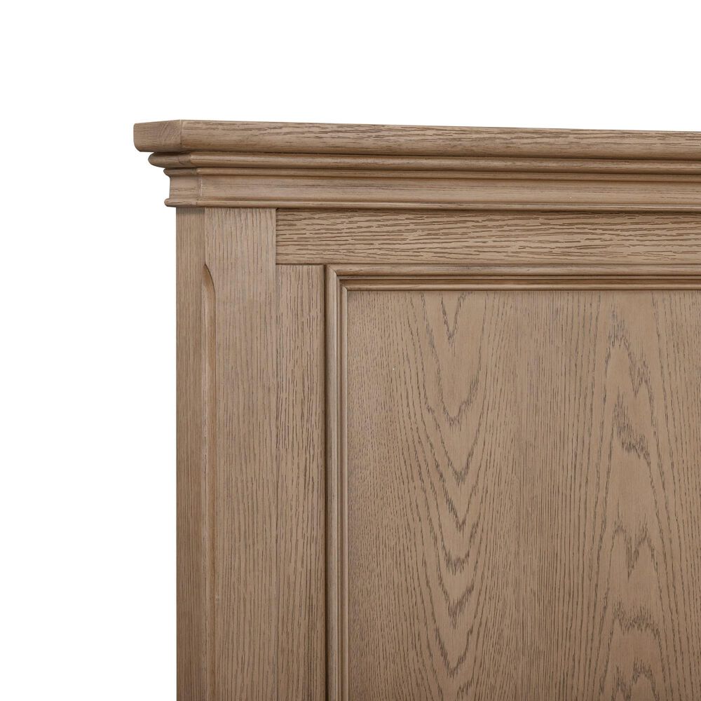 Riva Ridge Oxford California King Panel Storage Bed in Tan with USB Ports, , large