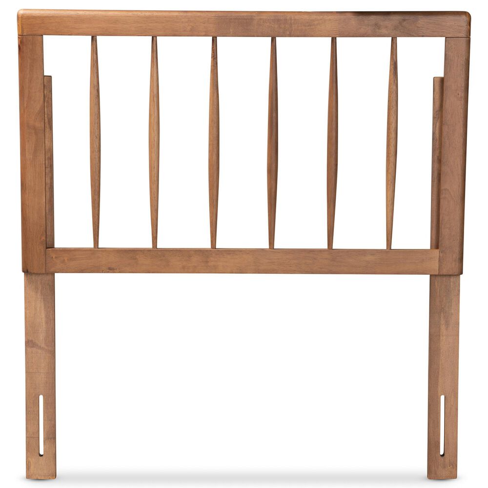 Baxton Studio Valin Twin Headboard in Ash Walnut, , large