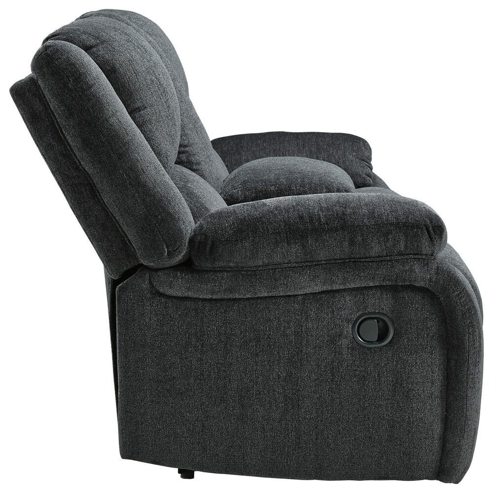 Ashley Draycoll Manual Reclining Sofa and Loveseat Set in Slate, , large