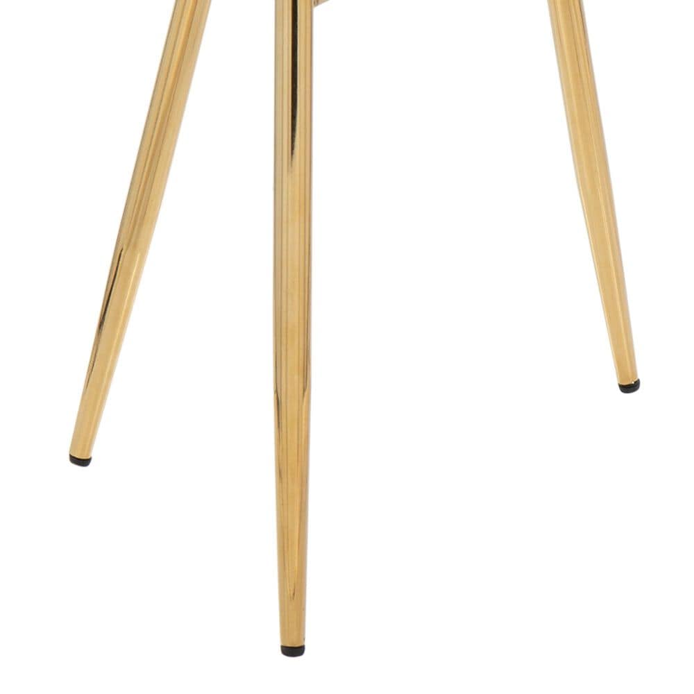 Lumisource Dahlia Dining Arm Chair with Black Velvet Cushion in Gold &#40;Set of 2&#41;, , large