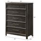 Crown Mark Ethel 5-Drawer Chest in Brown, , large