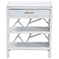 Baxton Studio Daina 1-Drawer Nightstand in White, , large