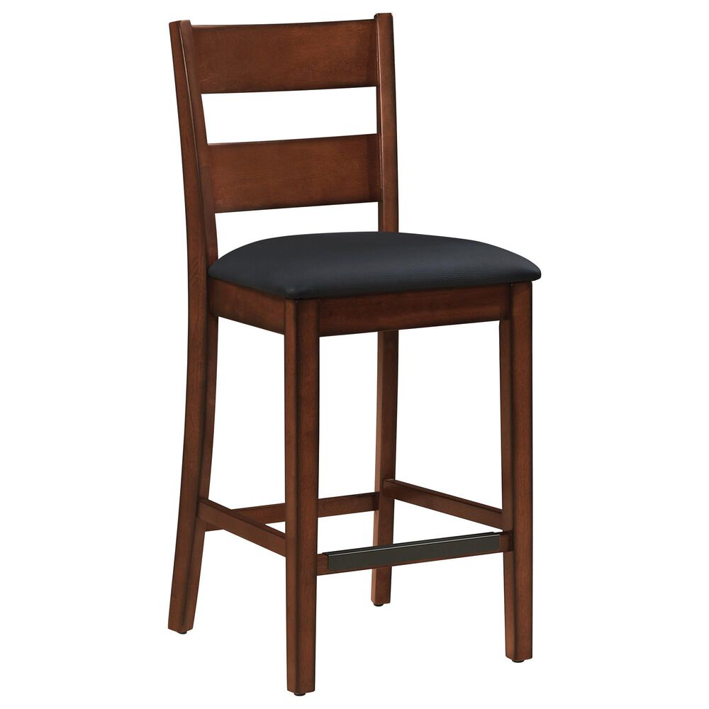 Valor Living Carlson 5-Piece Square Counter Height Dining Set in Walnut, , large