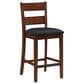 Valor Living Carlson 5-Piece Square Counter Height Dining Set in Walnut, , large