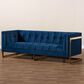 Baxton Studio Ambra Stationary Sofa in Royal Blue Velvet, , large