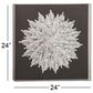 Maple and Jade 24" x 24" Glam Shadow Box Wall Decor in Black and Silver, , large
