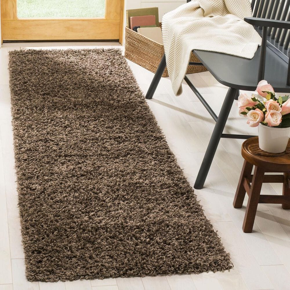 Safavieh Florida Shag SGA119T-28 2"3" x 8" Taupe Runner, , large