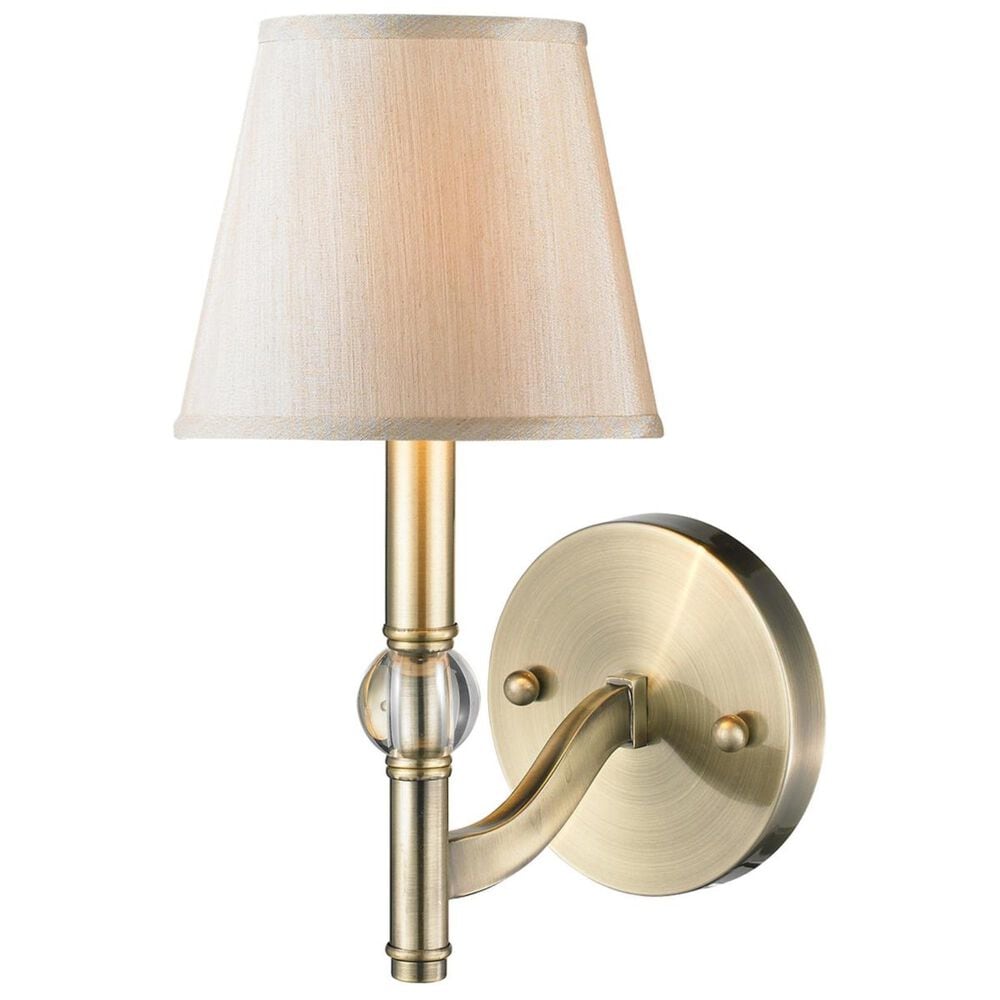 Golden Lighting Waverly 1-Light Wall Sconce in Aged Brass, , large