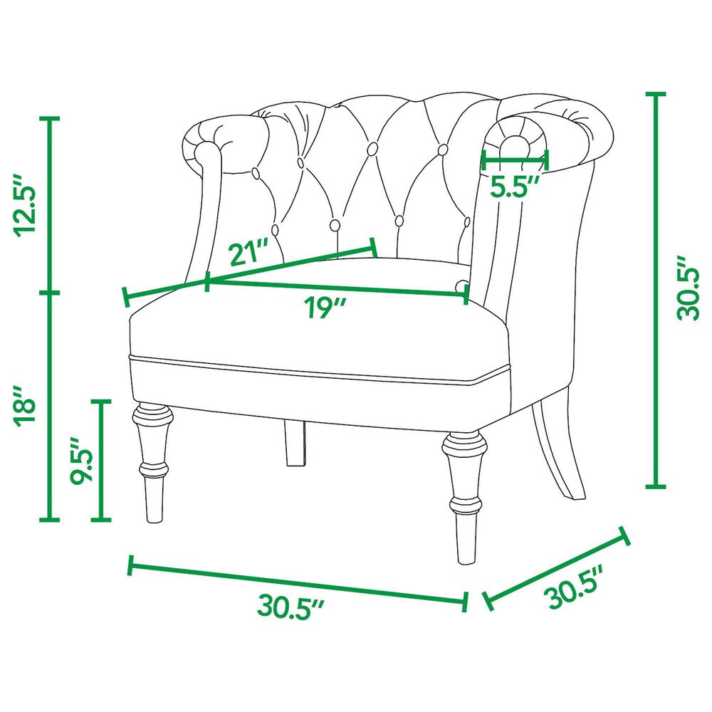 Jennifer Taylor Home Katherine Accent Chair in Peach Orange NFM