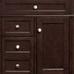 James Martin Vanities Brittany 30" Single Bathroom Vanity in Burnished Mahogany with 3 cm Victorian Silver Quartz Top and Rectangular Sink, , large