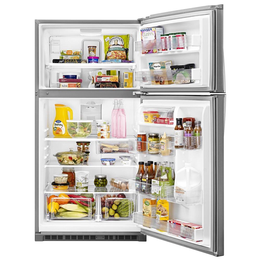 Whirlpool 21 Cu. Ft. 33&quot; Wide Top-Freezer Refrigerator with LED Interior Lighting, , large