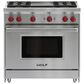 Wolf 5.5 Cu. Ft. Freestanding Gas Range, , large