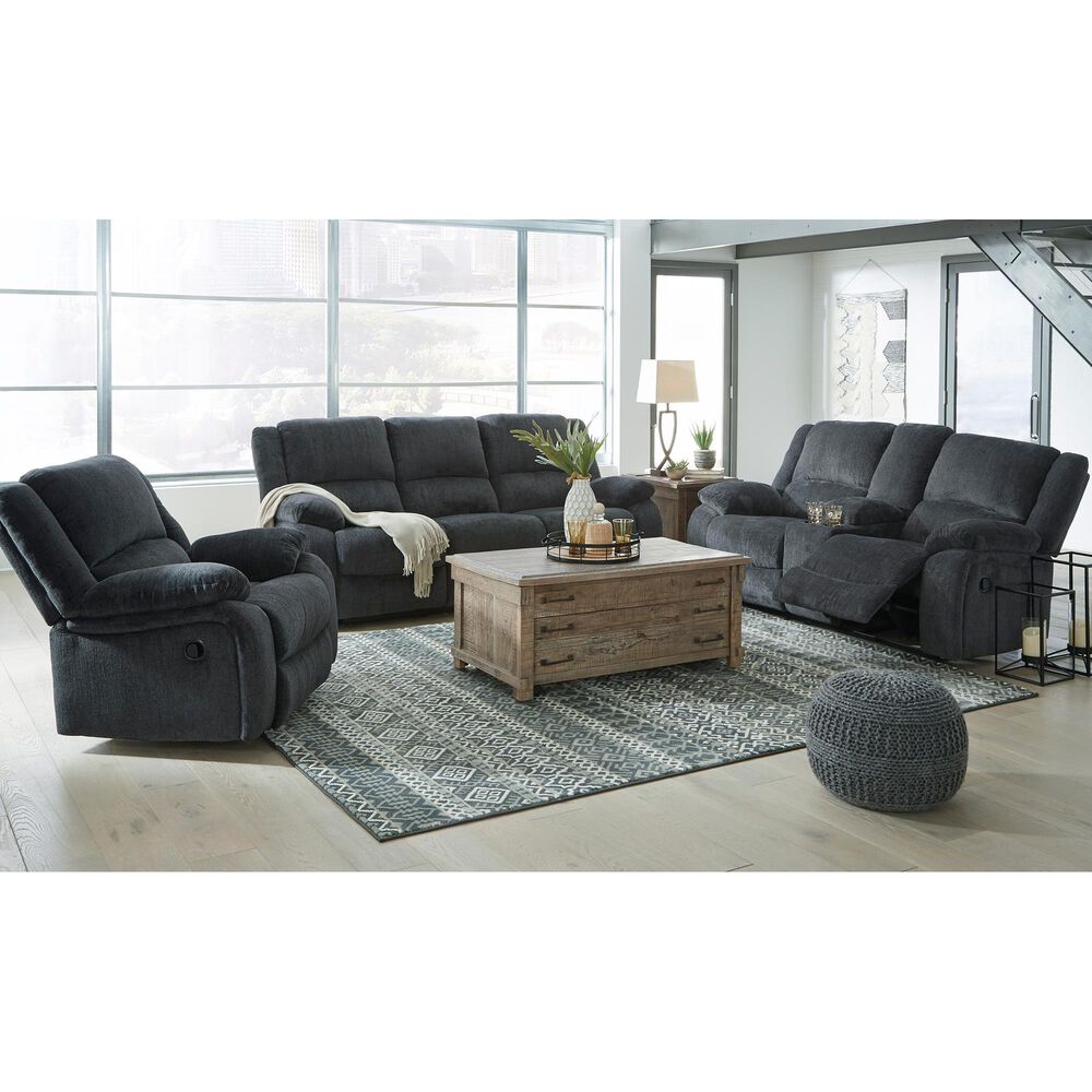 Ashley Draycoll Manual Reclining Sofa in Slate, , large