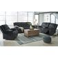 Ashley Draycoll Manual Reclining Sofa in Slate, , large