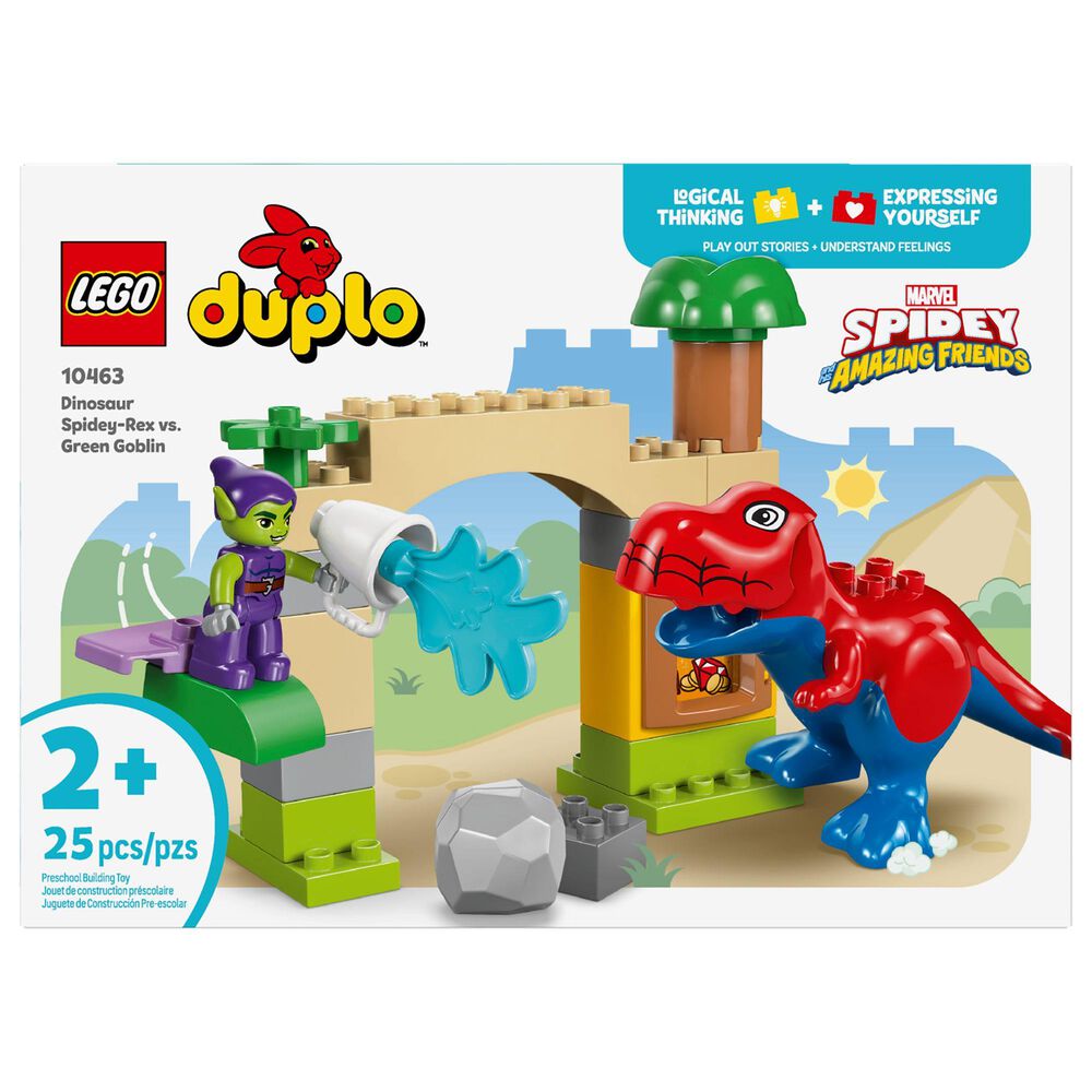 LEGO Duplo Dinosaur Spidey-Rex and Green Goblin Building Set, , large