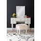 Linon Home Decor Geo Vanity with Stool in White, , large