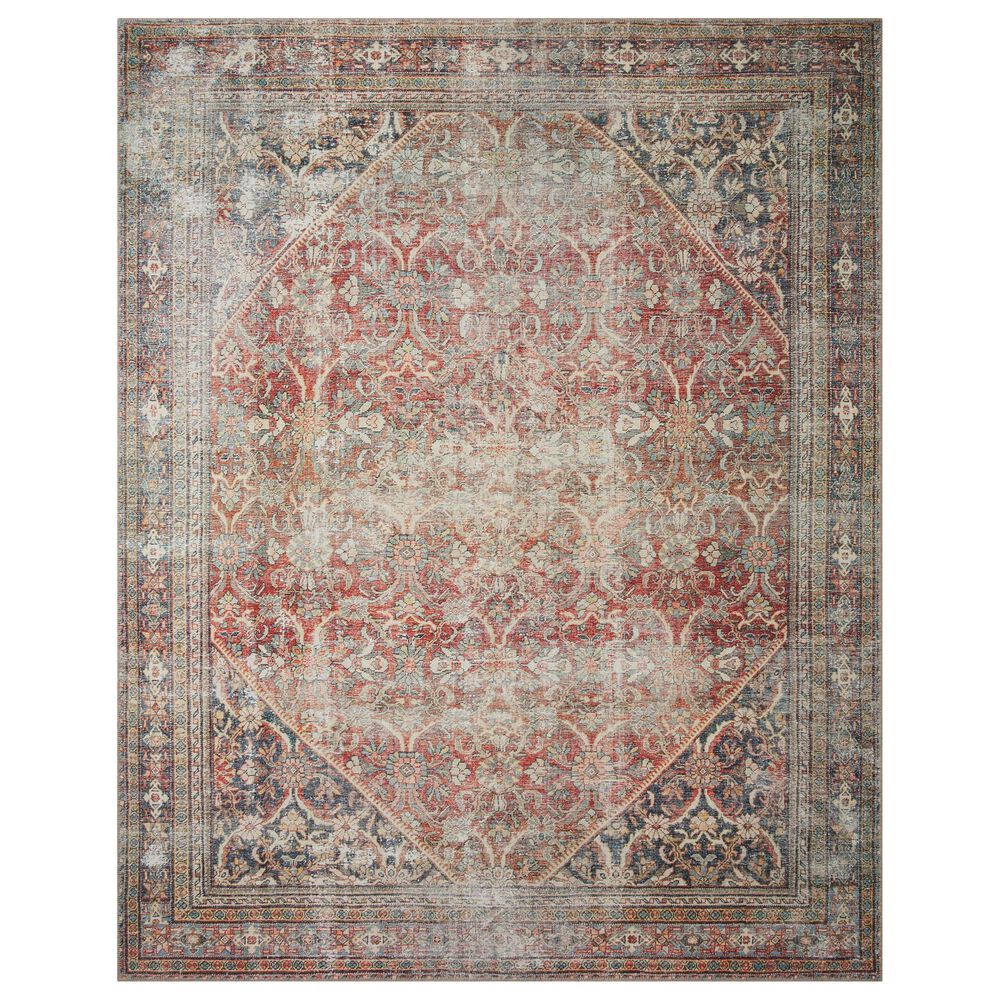 Amber Lewis x Loloi Georgie 10" x 14" Red and Navy Area Rug, , large