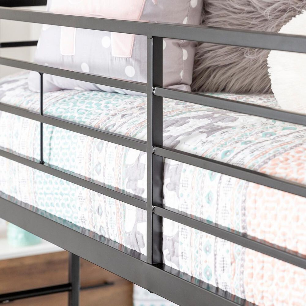 Walker Edison Twin over Twin Bunk Bed in Black Shop NFM