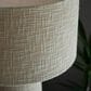 Kalalou Boucle Fabric Table Lamp in White, , large