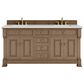 James Martin Vanities Brookfield 72" Double Bathroom Vanity in Pecan with 3cm Lime Delight Quartz Top and Rectangular Sinks, , large