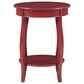 Linon Home Decor Rainbow Round Side Table in Red, , large