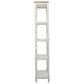Maple and Jade 4-Shelf Storage Shelving Unit in White and Brown, , large