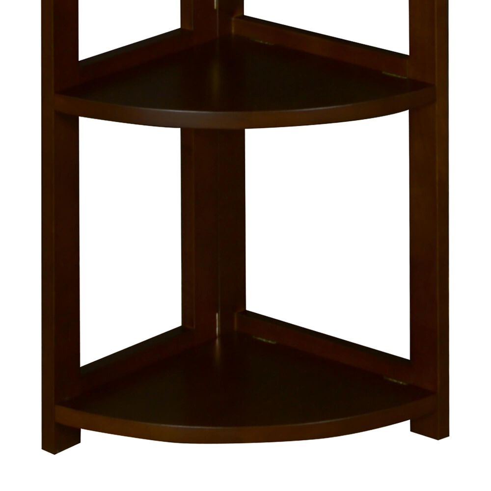 Regency Global Sourcing Flip Flop 67&quot; Corner Folding Bookcase in Mocha Walnut, , large