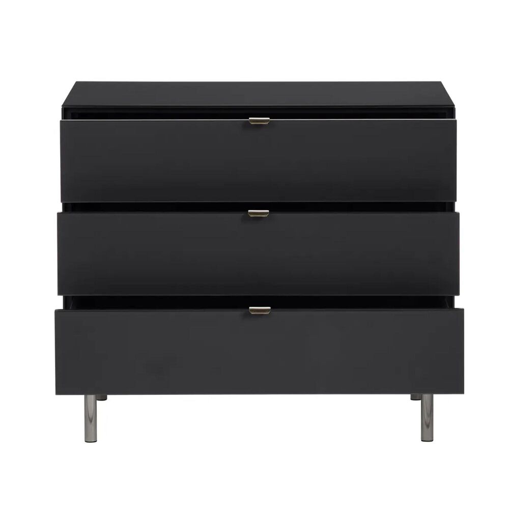Crestview Collection Stratton 3-Drawer Chest in Black, , large